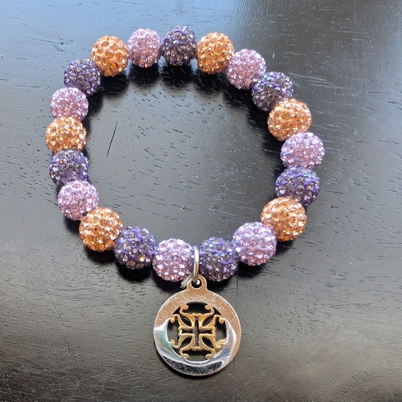 Rustic Cuff Purple And Gold Emerson Bracelet Set - Picture 3 of 5